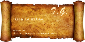 Tuba Gusztáv névjegykártya