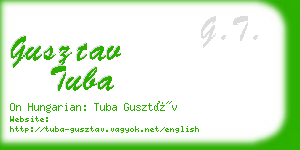 gusztav tuba business card